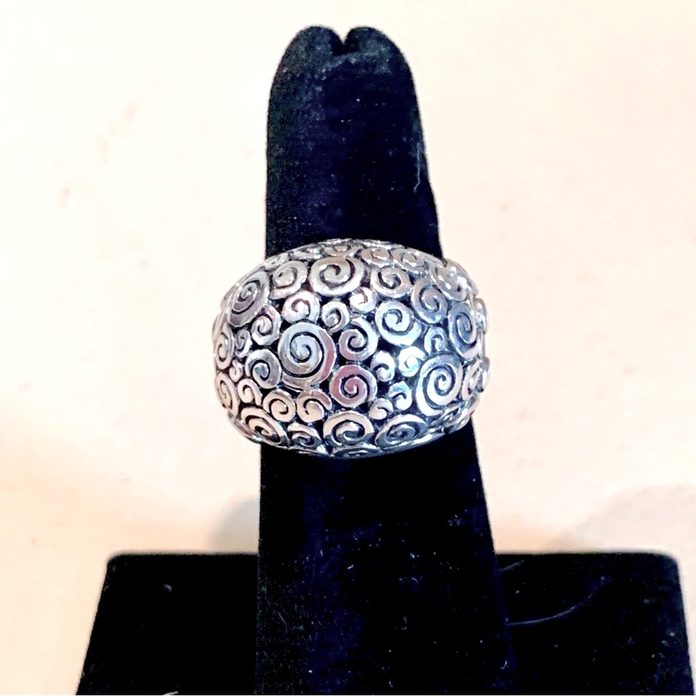 New Artisan Crafted .925 Genuine Sterling Silver Dome Ring - Size 5
